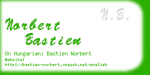 norbert bastien business card